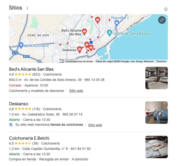 ejemplos de seo local